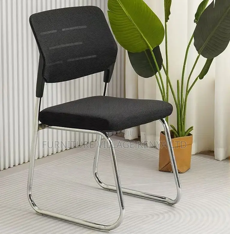 Modern Black Mesh Waiting Seat for Office