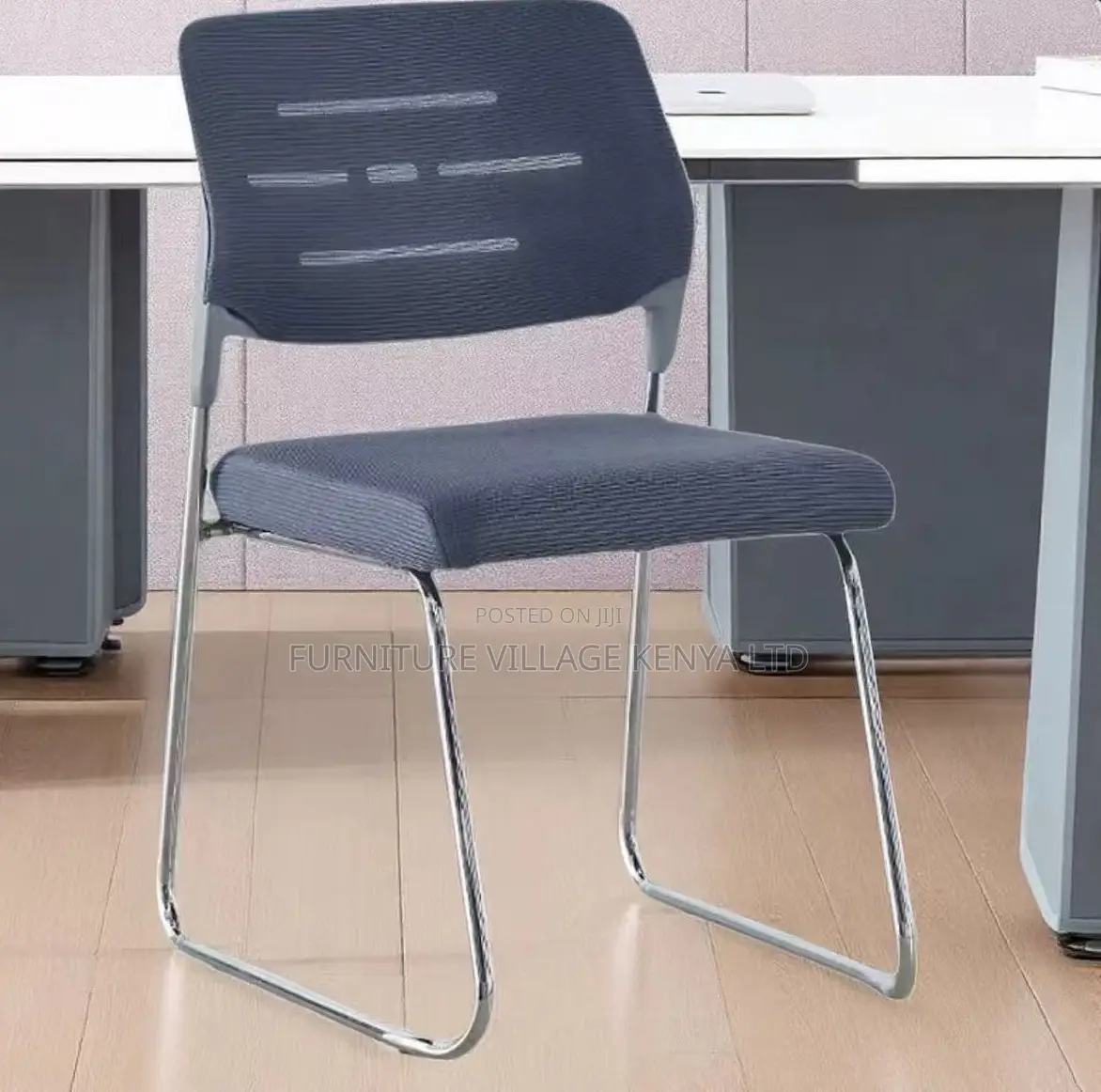 Modern Black Mesh Waiting Seat for Office