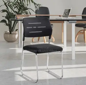 Modern Black Mesh Waiting Seat for Office