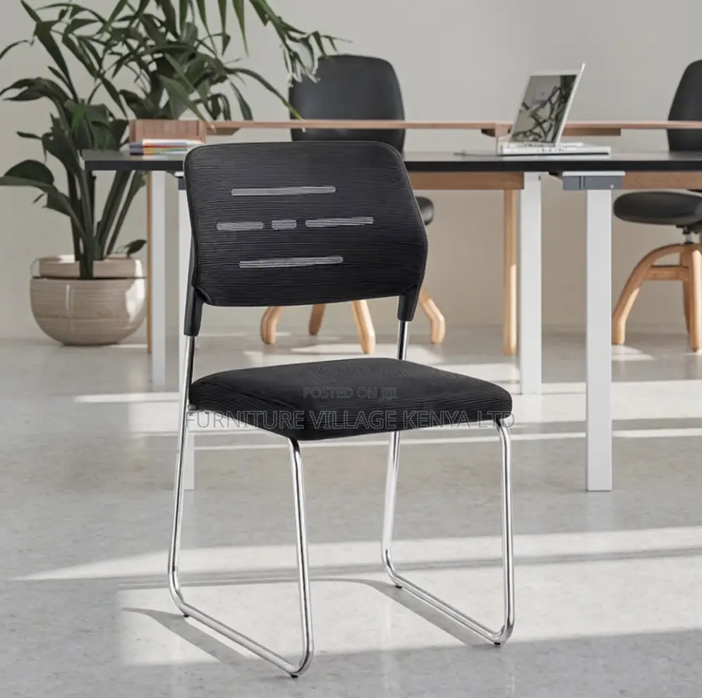Modern Black Mesh Waiting Seat for Office