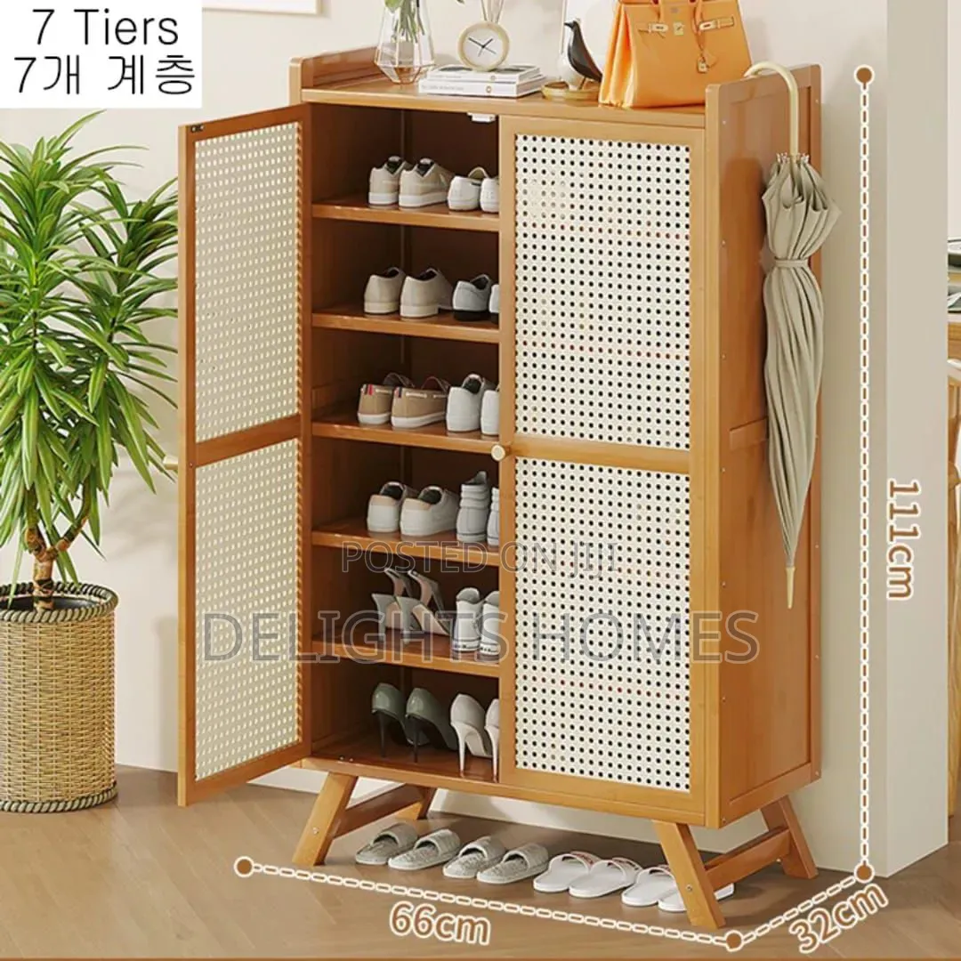 Modern Luxury Nordic Bamboo Shoe Cabinet _Tr