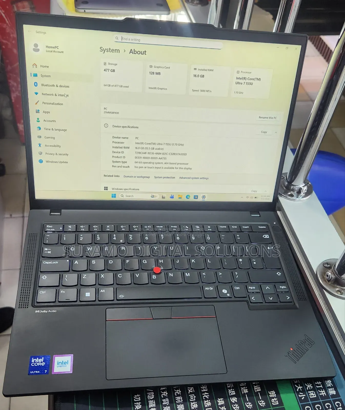 Laptop Lenovo ThinkPad T14 G4 16GB Intel Core Ultra 7 SSD 512GB