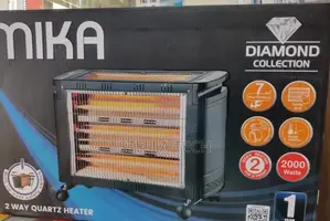 Mika Mh302 - 2 Way Quartz Heater, 2000w - Grey
