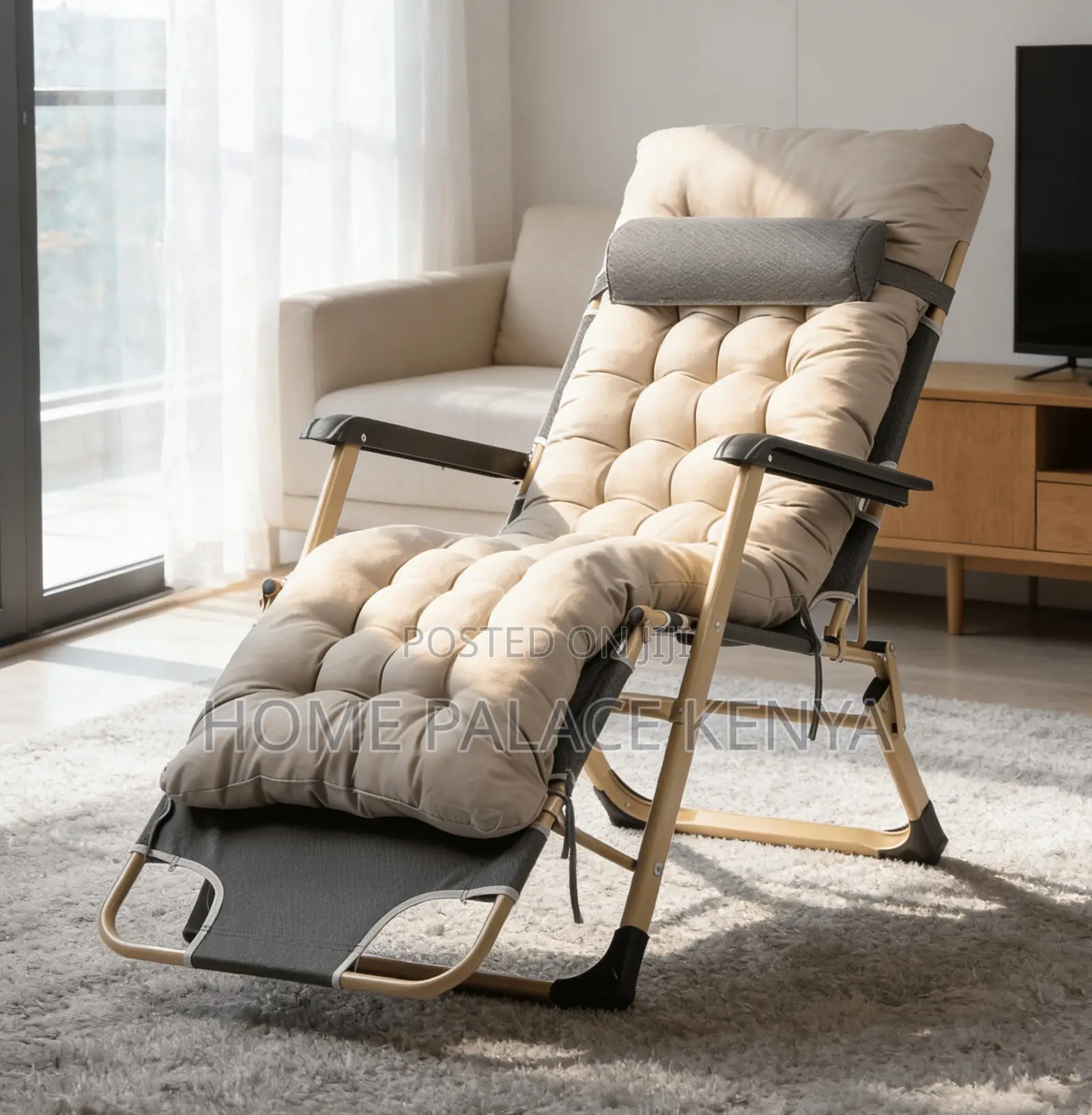 Foldable Chair: Reclining Moon Chair Folding Lounger