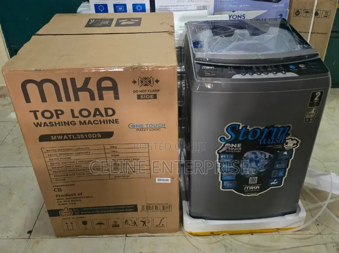 Mika 10kg Fully Automatic Top Load Washing Machine