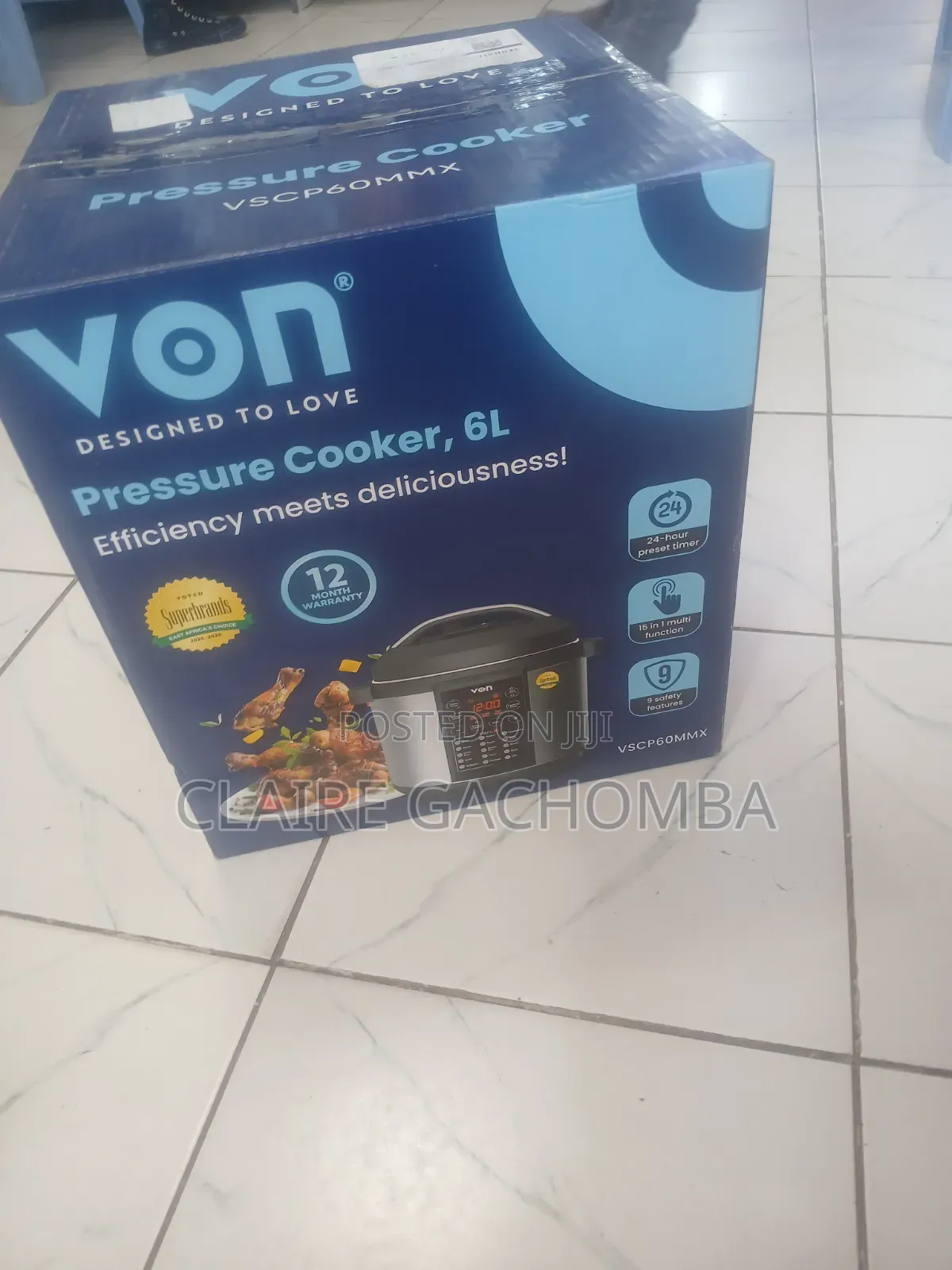 Von 6-Litre Pressure Cooker – Durable Kitchen Essential