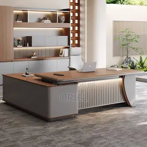 Office Desk : 220cm Executive L-Shaped Desk
