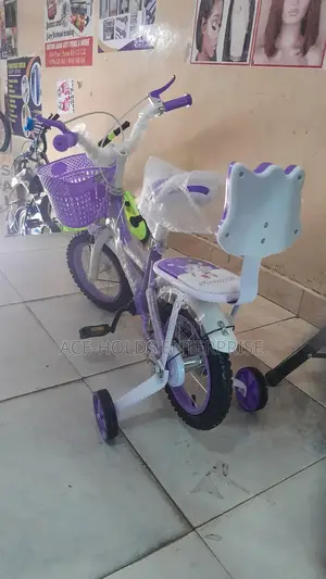 Beautiful Purple Kids Bike - Size 12" Wheel With Basket