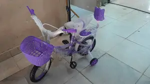Beautiful Purple Kids Bike - Size 12" Wheel With Basket