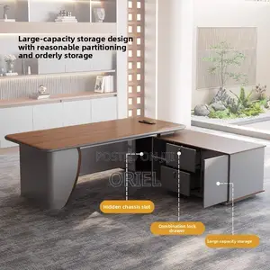 Office Desk : 220cm Executive L-Shaped Desk