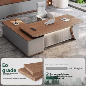 Office Desk : 220cm Executive L-Shaped Desk
