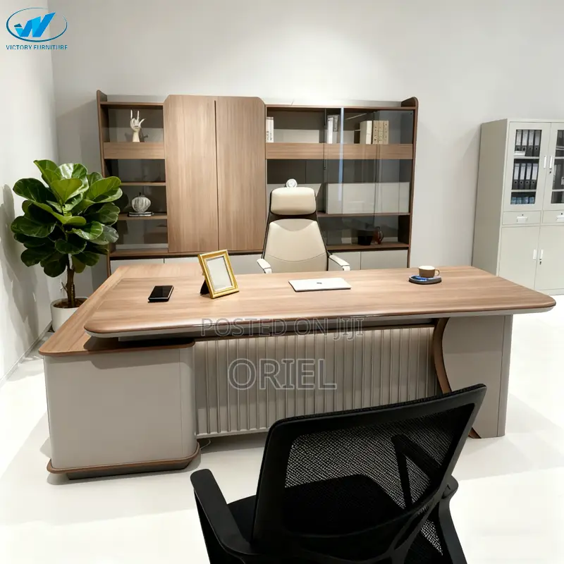 Office Desk : 220cm Executive L-Shaped Desk