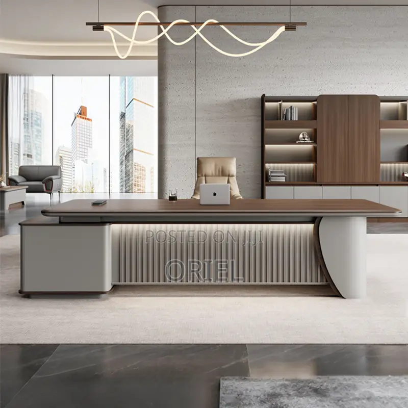 Office Desk : 220cm Executive L-Shaped Desk