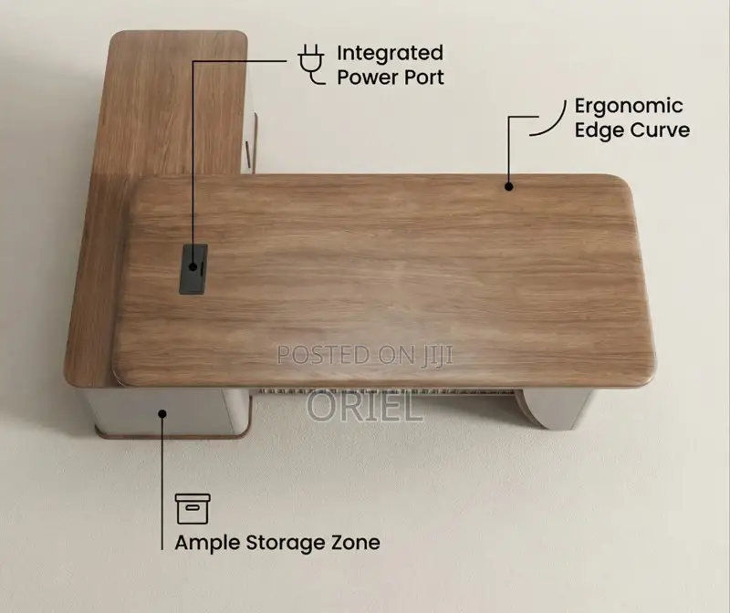 Office Desk : 220cm Executive L-Shaped Desk