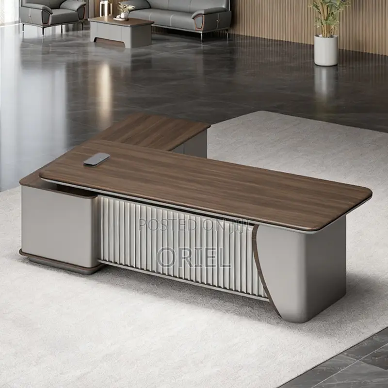 Office Desk : 220cm Executive L-Shaped Desk