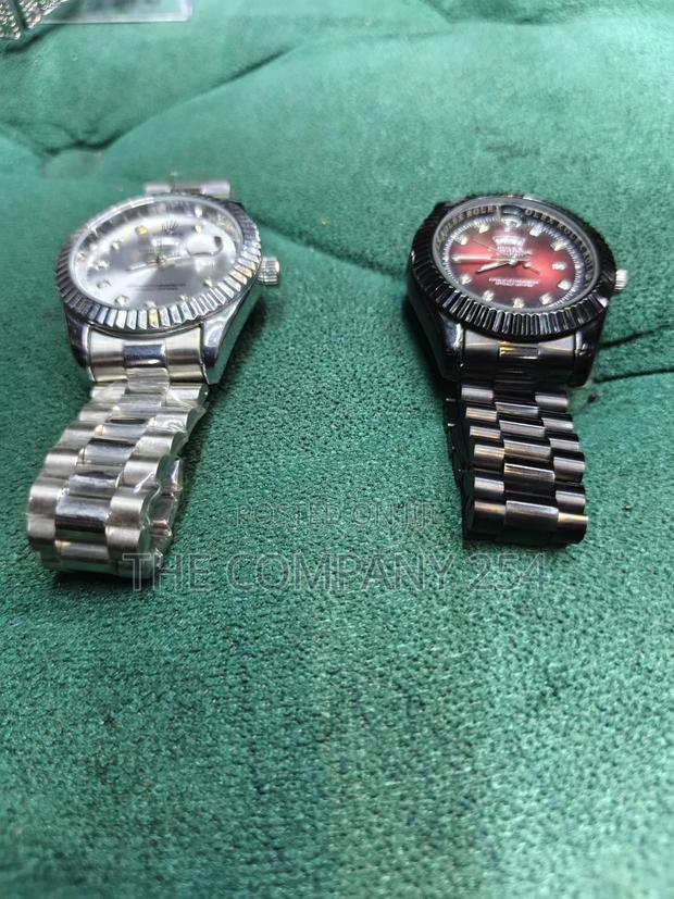 Quality Casual Rolex Watch With Date Time Silver Display