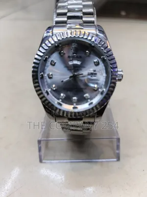 Quality Casual Rolex Watch With Date Time Silver Display