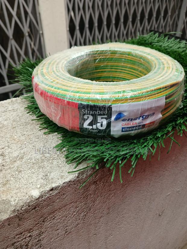 2.5 Energya Single Core Cable Y/Green - thumbnail 2