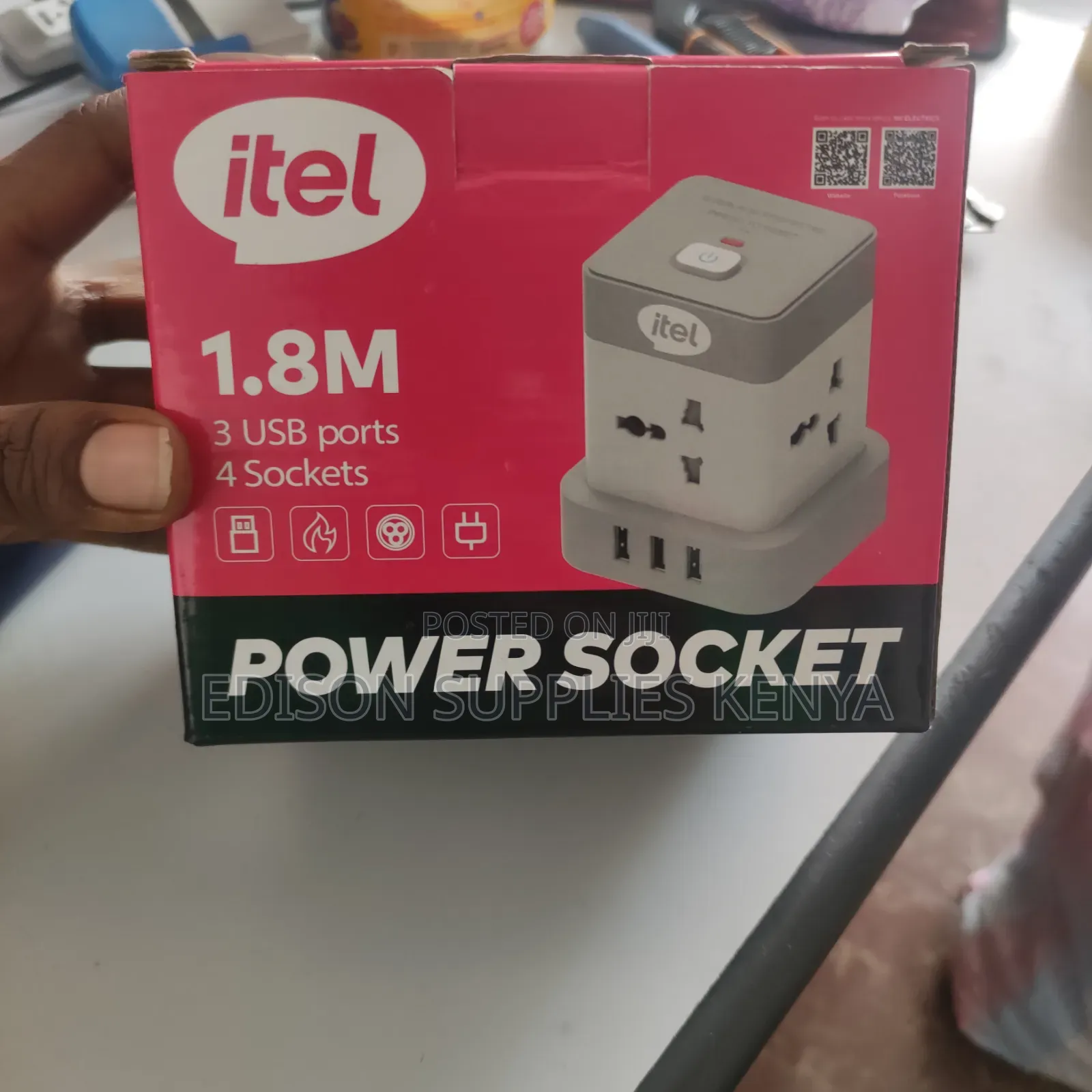 Itel Power Socket, Cube Extension Multi Plug Adapter, Surge Protection
