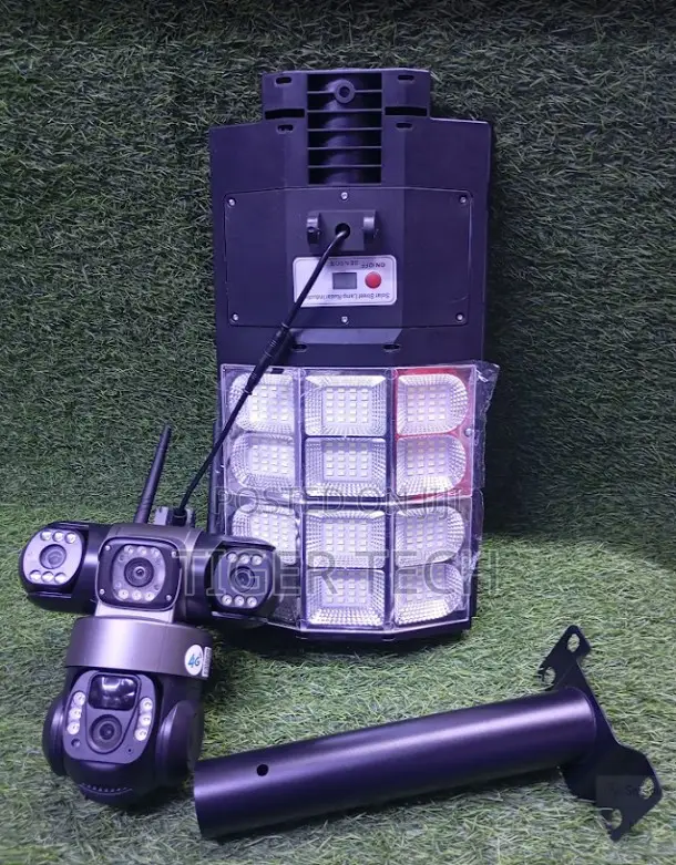 180 Watts Solar Panel Triple-Lens PTZ 4g Security Camera