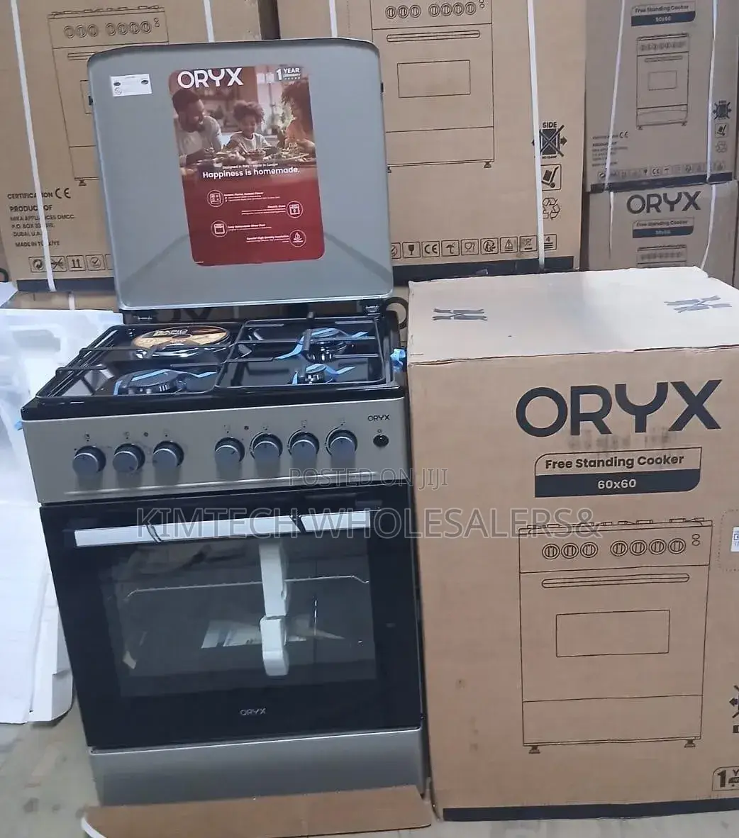 Mika Oryx Standing Cooker,60 X 60,3 Gas Pool Jet Burners + 1hot Plate