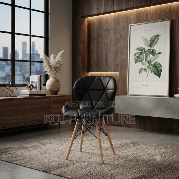 Dining Chairs; Black Butterfly Style Eames Chairs - thumbnail 2