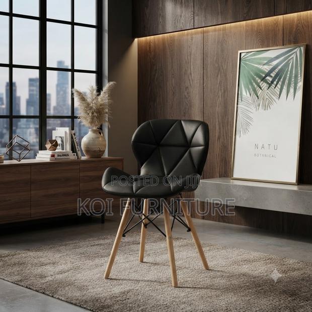 Dining Chairs; Black Butterfly Style Eames Chairs - thumbnail 3