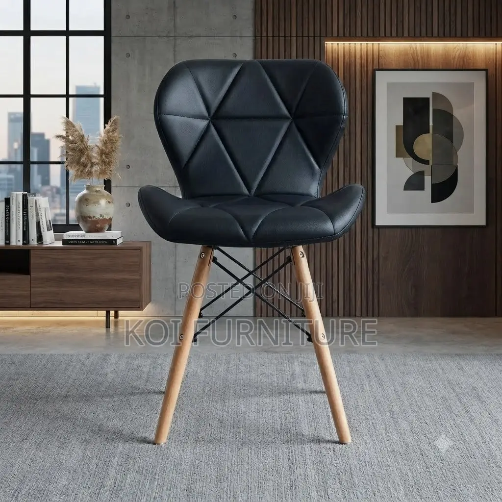 Dining Chairs; Black Butterfly Style Eames Chairs