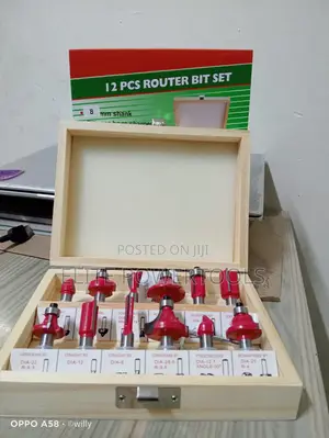 12pcs Tungsten Carbide Router Bit Set 8mm Shank With Wooden Storage