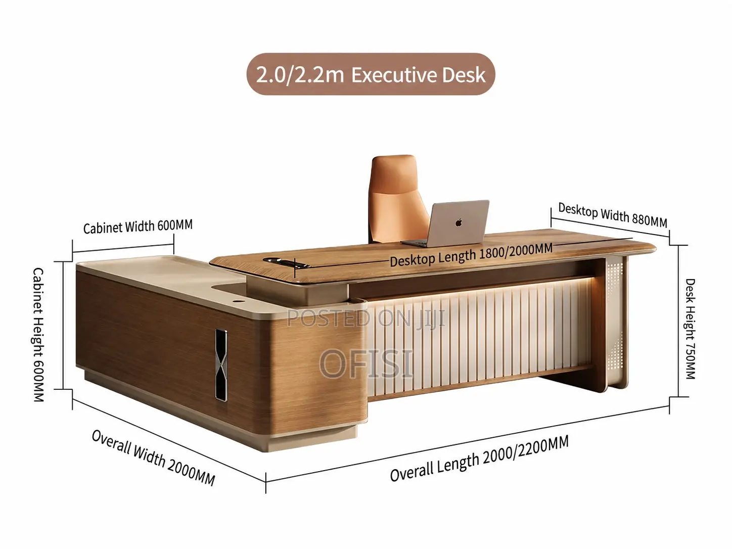 2.2 Meters Executive Desk