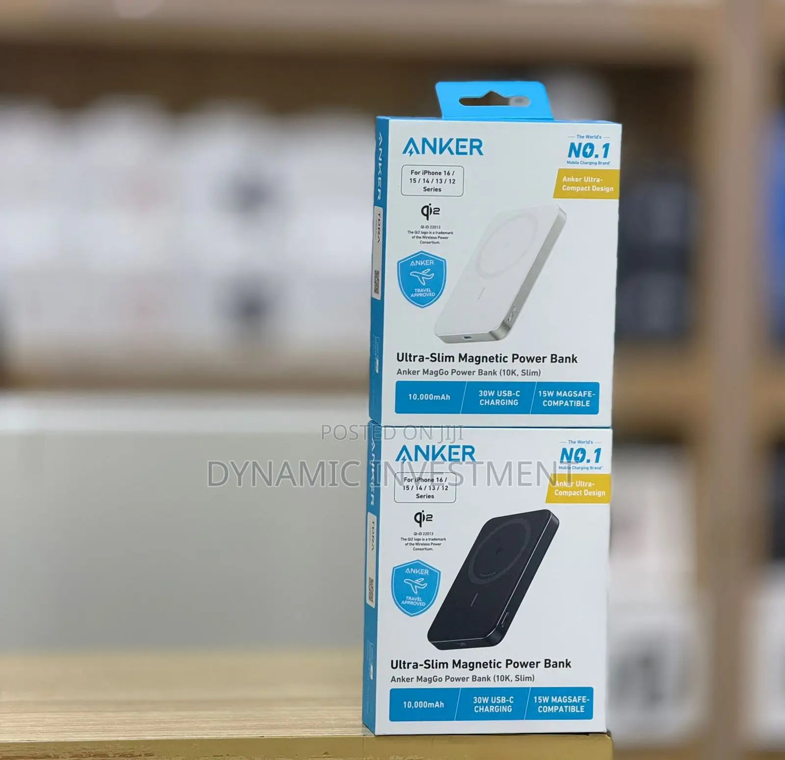 Anker Power Bank Slim 10,000mah Magnetic Battery Pack Qi2 Certified