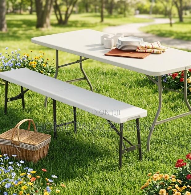 Outdoor Bench: Plastic Panel Outdoor Bench With Carrying Handle - thumbnail 11