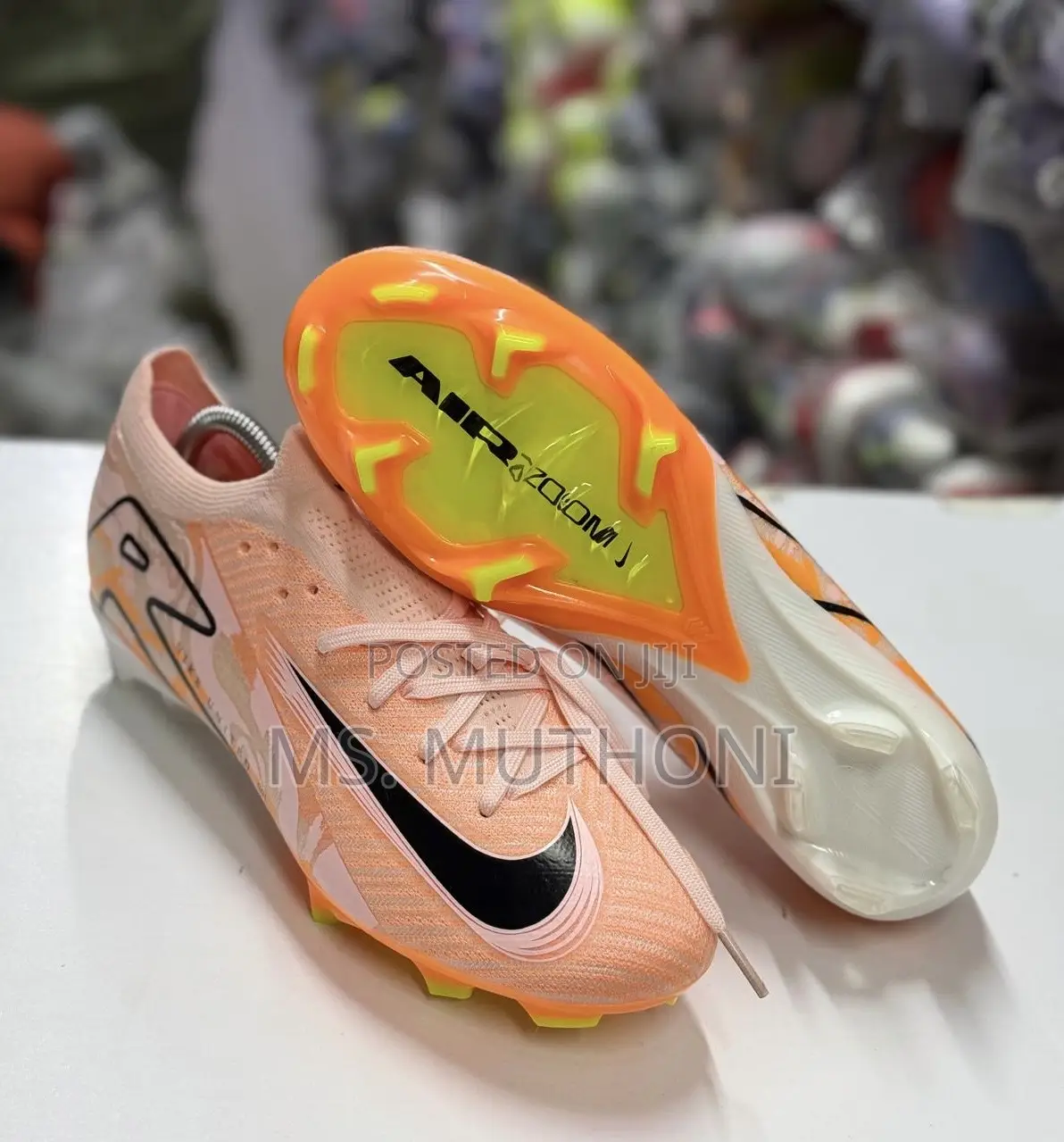 Orange/ Black Air Zoom" Soccet Cleats in Orange Size 40-45