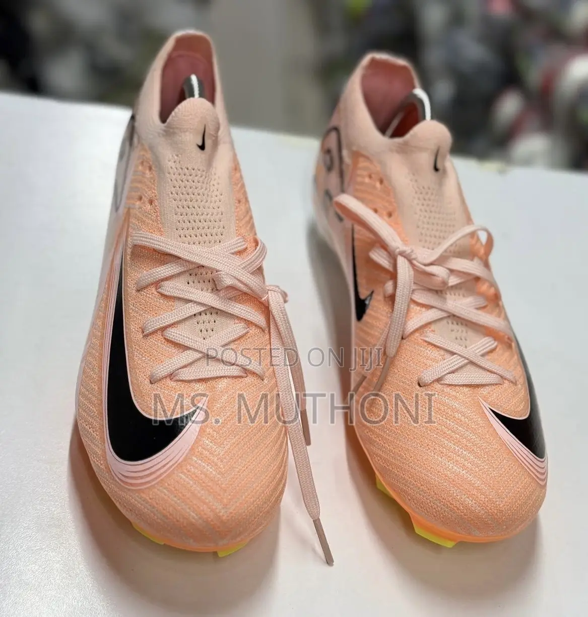Orange/ Black Air Zoom" Soccet Cleats in Orange Size 40-45