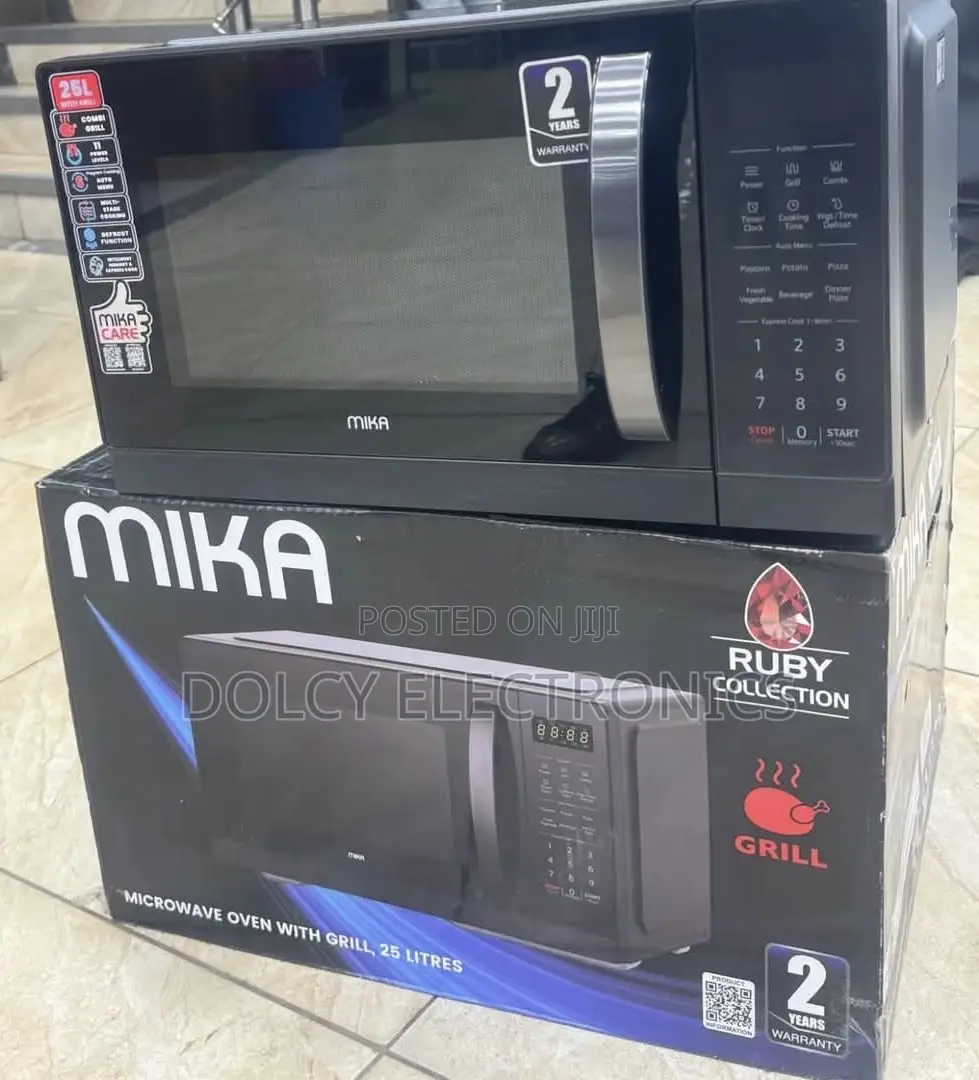 Mika Microwave Oven, 25l, Digital, With Grill (Combi), Black