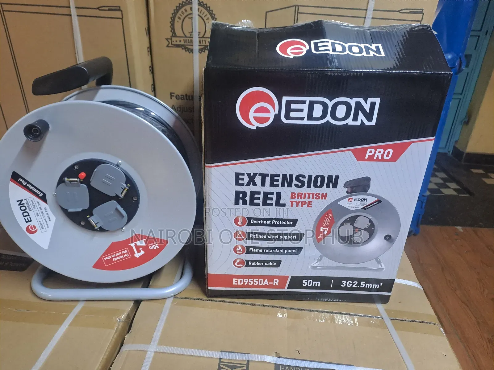 Edon Pro 50m 2. 5 Mm Heavy Duty Extension Reel