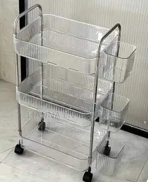 3 Layers Acrylic Trolley Rack