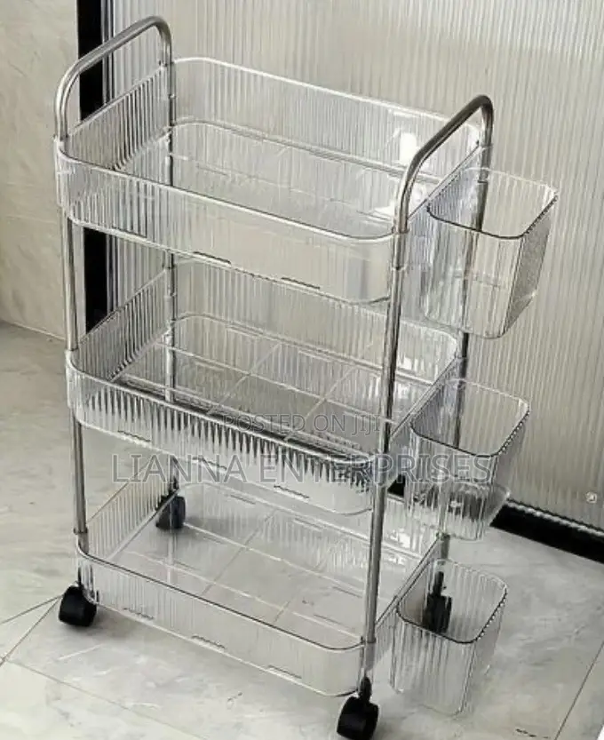 3 Layers Acrylic Trolley Rack
