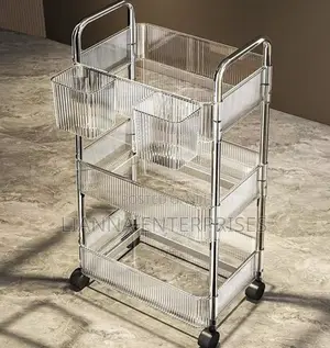 3 Layers Acrylic Trolley Rack