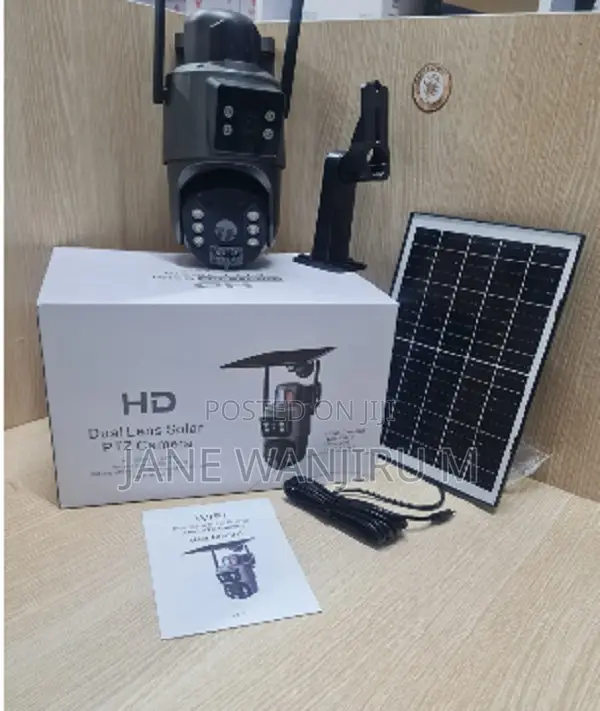 4mp Outdoor Solar Wifi Camera Ubox Dual Lens Motion Detection PTZ