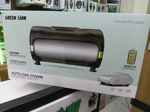 Green Lion Auto Car Cover With Remote Control - Black
