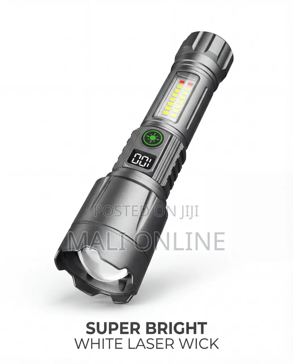 Rechargeable Led Flashlight Torch Usb Waterproof Cob Side Light