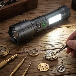 Rechargeable Led Flashlight Torch Usb Waterproof Cob Side Light