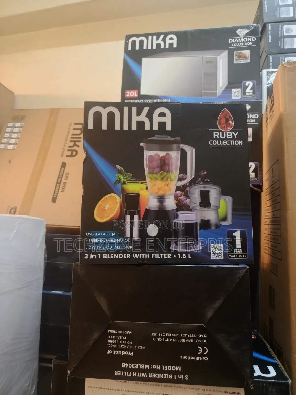 Mika Series Mika Blender, 1.5l, 4 in 1, With Grinder 