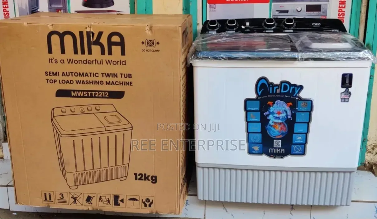 12kg Mika Twin Tub Washing Machine Now Available