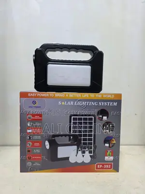 Solar Lighting Kit Portable Home System 3 Led Bulbs 4500mah Battery