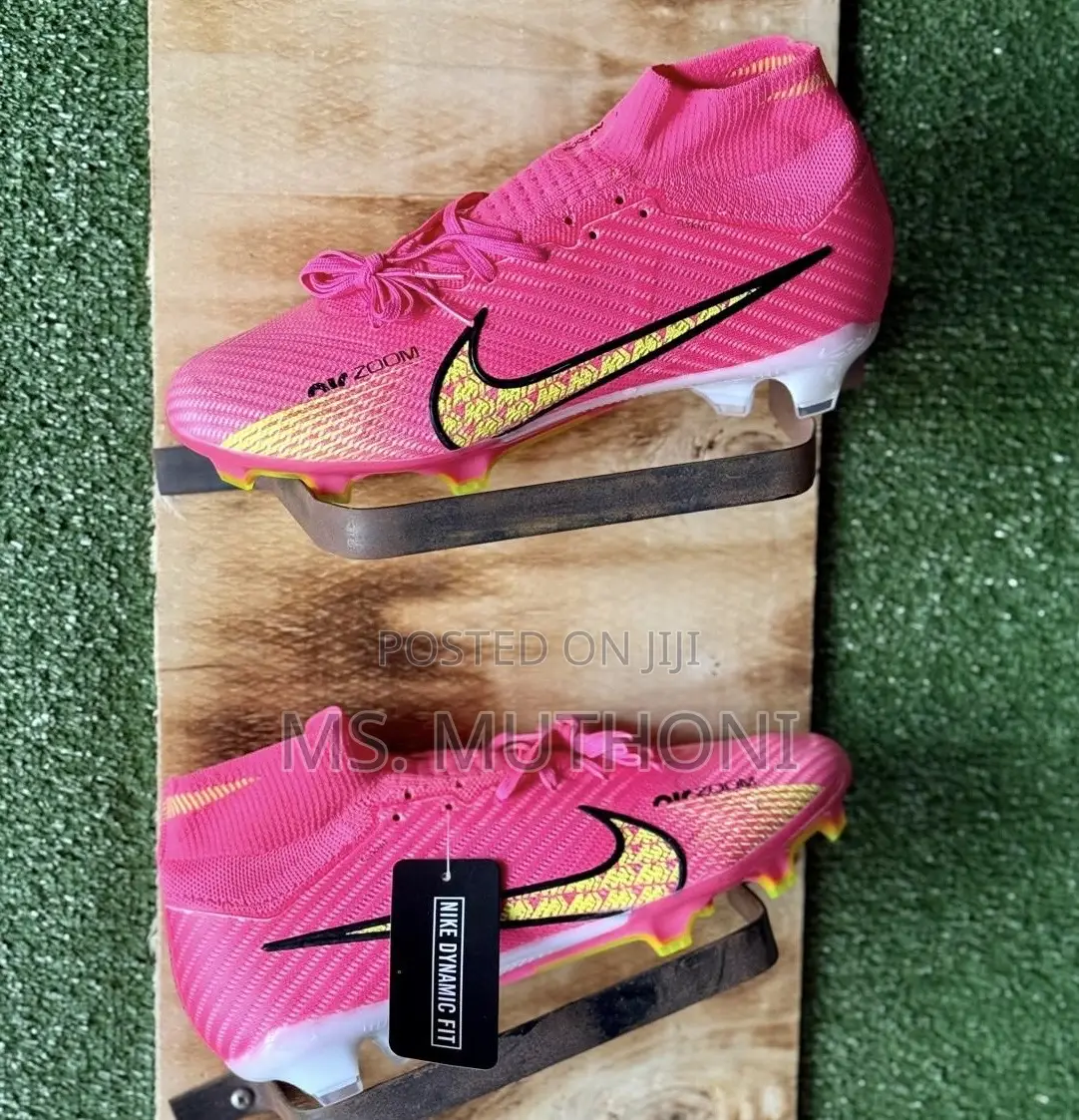 Pink Blast / Volt (Yellow) Nike Air Zoom Mercurial Superfly 9 Cleats