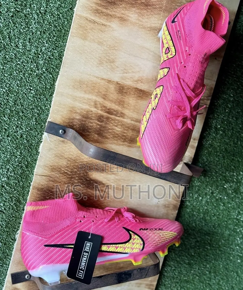 Pink Blast / Volt (Yellow) Nike Air Zoom Mercurial Superfly 9 Cleats