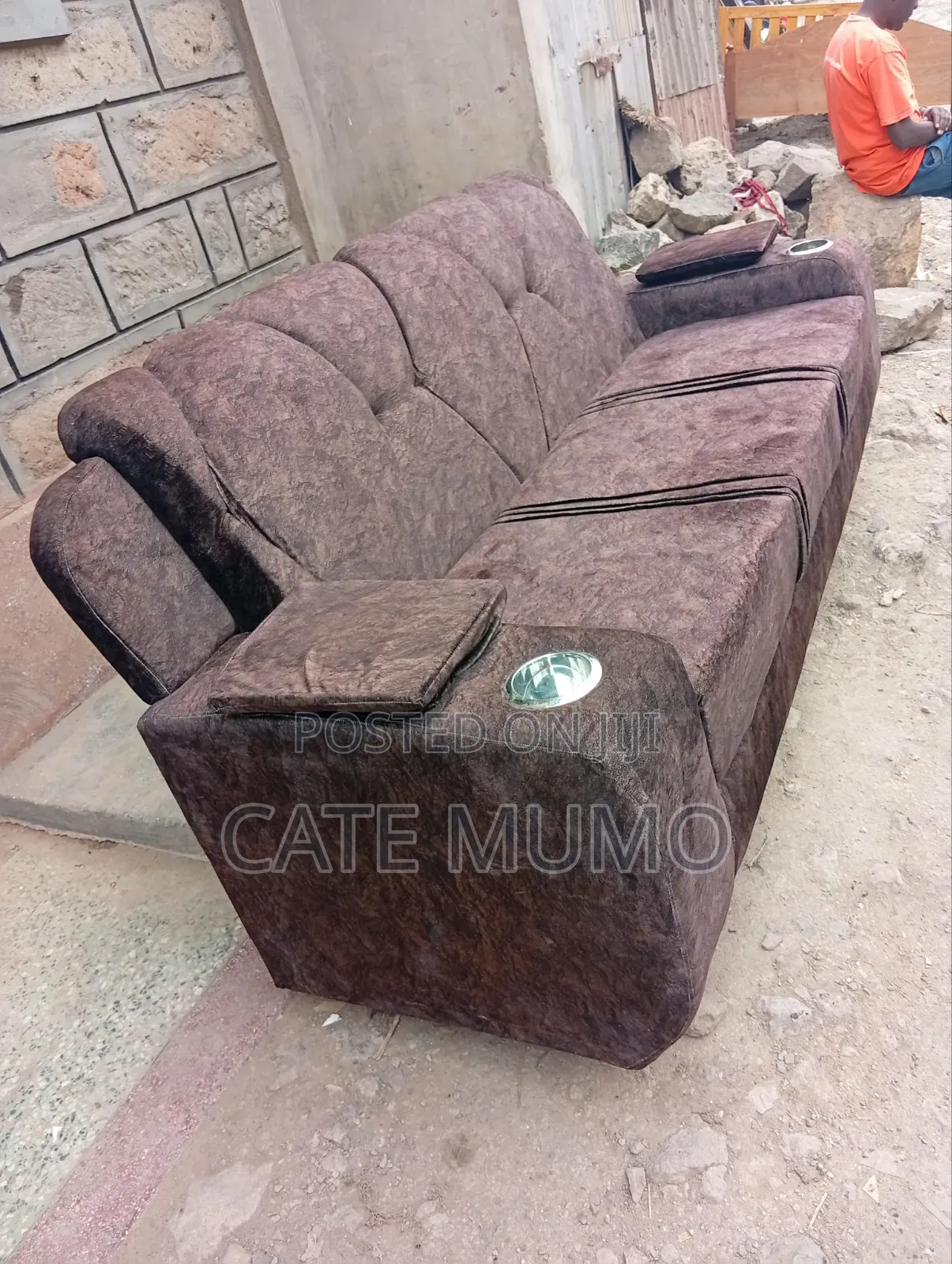 A 3 Seater Sofa With Armrest