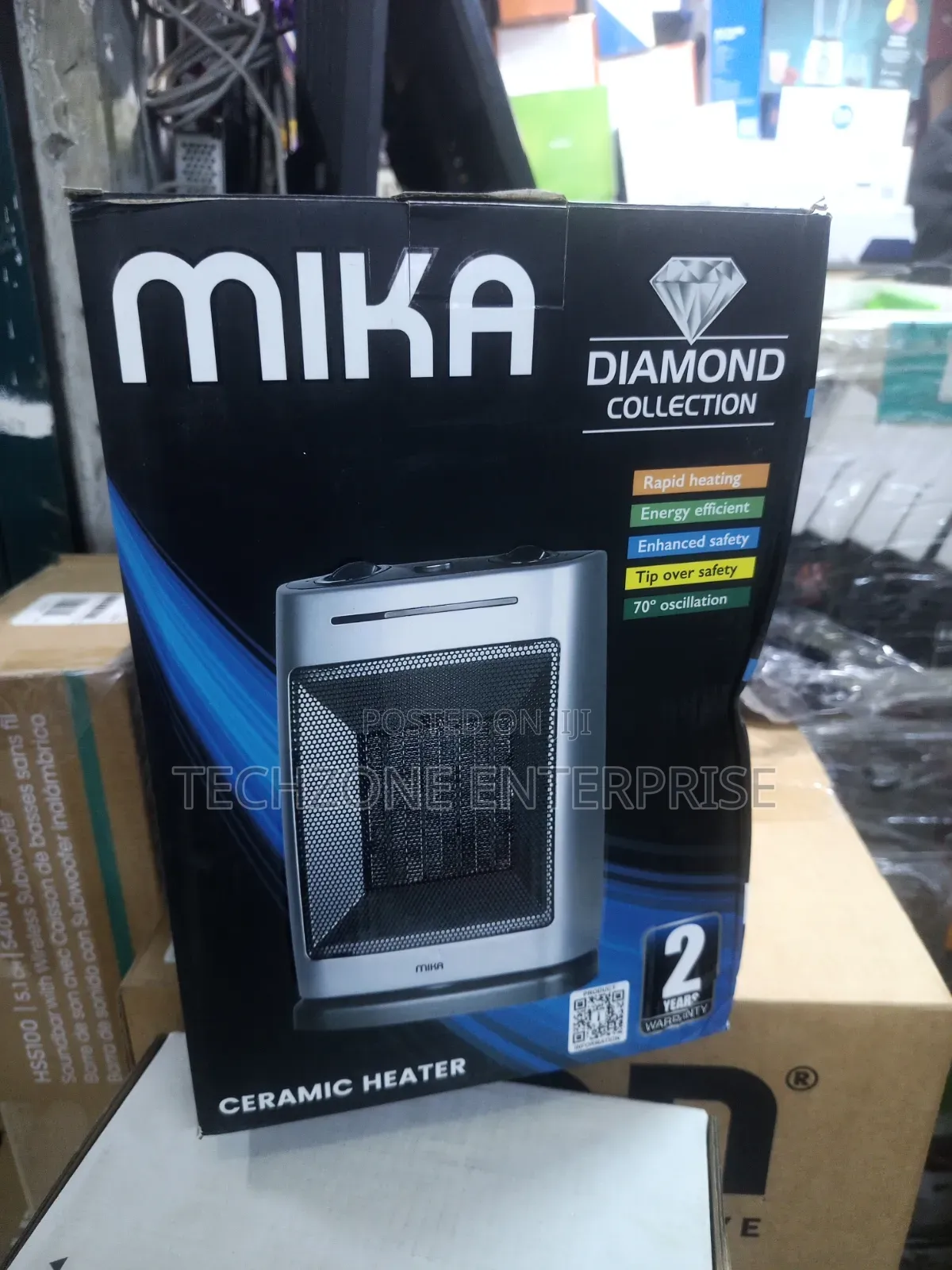 Mika Mh201 - Ceramic Heater (750w-1500w) Silver 
